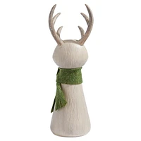 Woodland Sparkle 9.2-Inch Reindeer with Scarf Décor