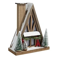 Woodland Sparkle LED Wooden Cabin Décor