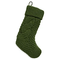 Home For The Holidays 21-Inch Cable Knit Stocking