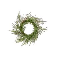 Woodland Sparkle 35-Inch Green Rattan Wreath