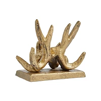Porte-bas de Noël avec bois cerf Lueurs minuit, 13 cm