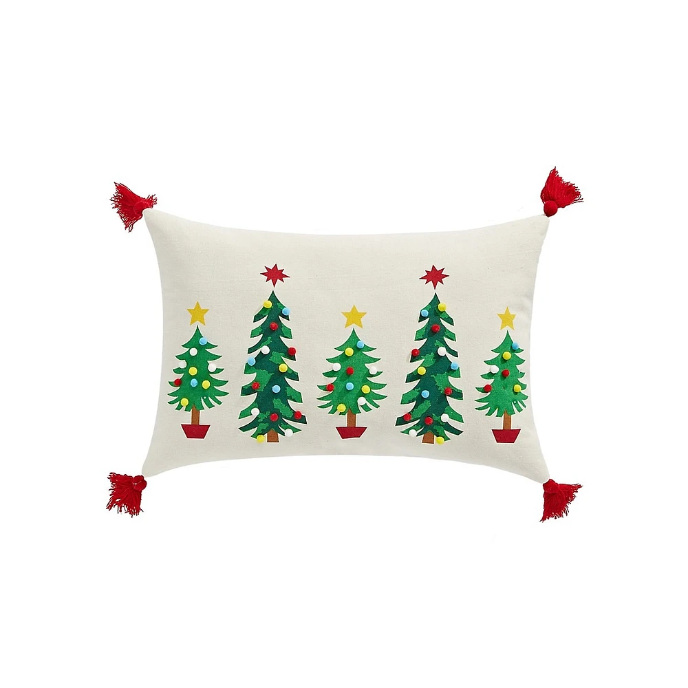 Last Christmas 18-Inch Christmas Tree Cushion with Tassels