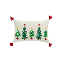 Last Christmas 18-Inch Christmas Tree Cushion with Tassels