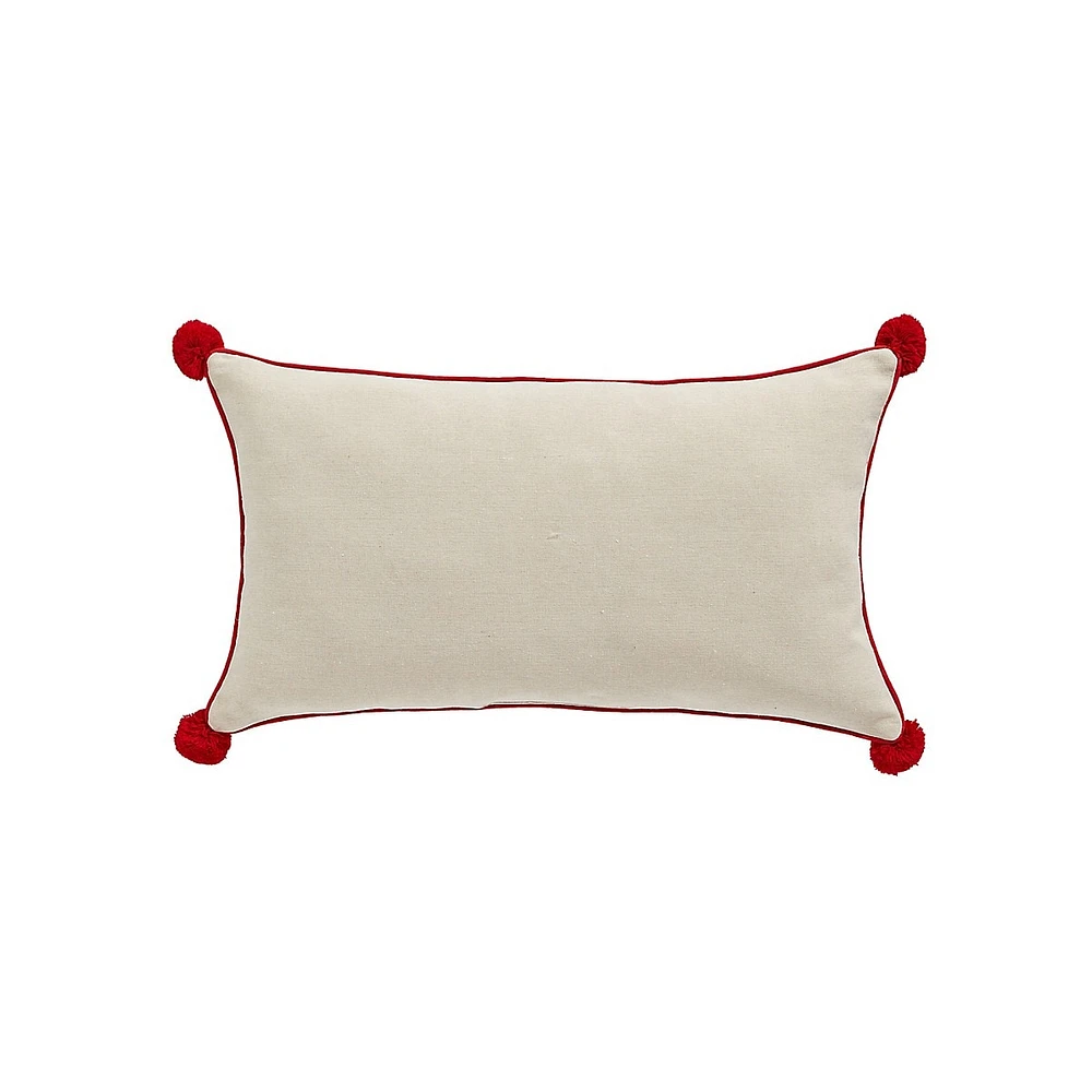 Home For The Holidays 24-Inch Holiday Christmas Cushion