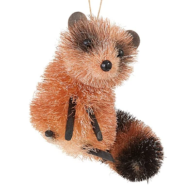 Woodland Sparkle Sisal Raccoon Ornament