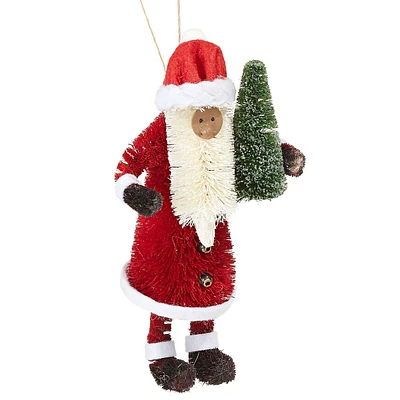 Home For The Holidays Sisal Santa with Christmas Tree Ornament