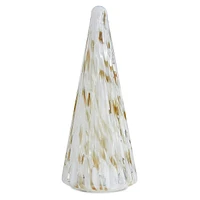 Woodland Sparkle LED Glass Cone Décor