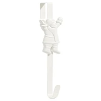 Last Christmas 15-Inch White Santa Wreath Hanger