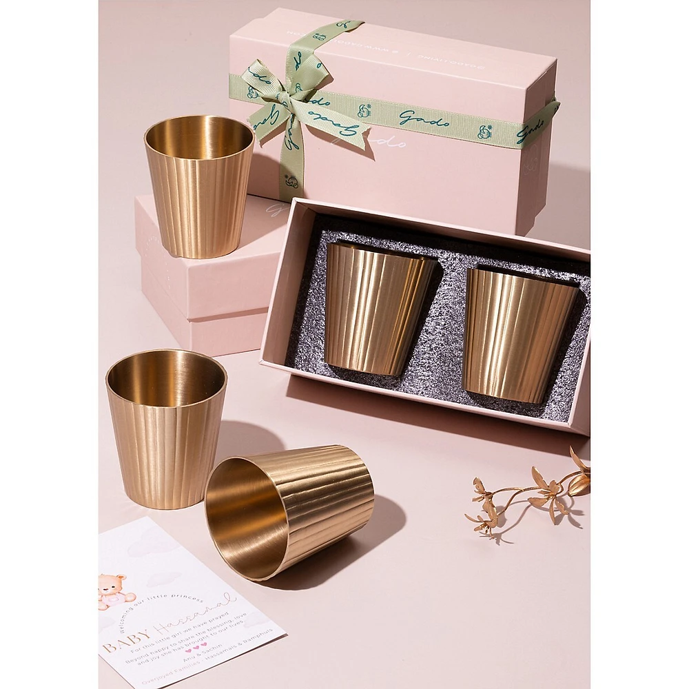 Avisa 2-Piece Brass Tumblers Set