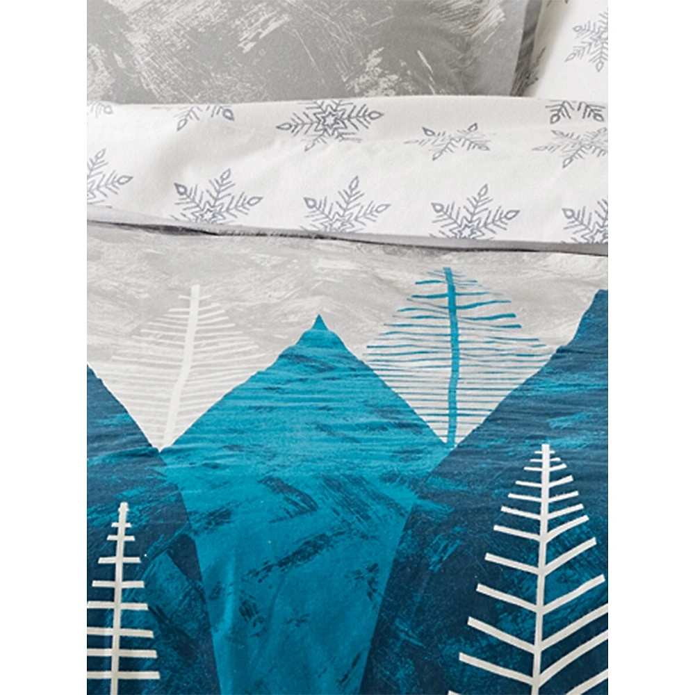 Moonlight Forest Flannel Duvet Cover Set