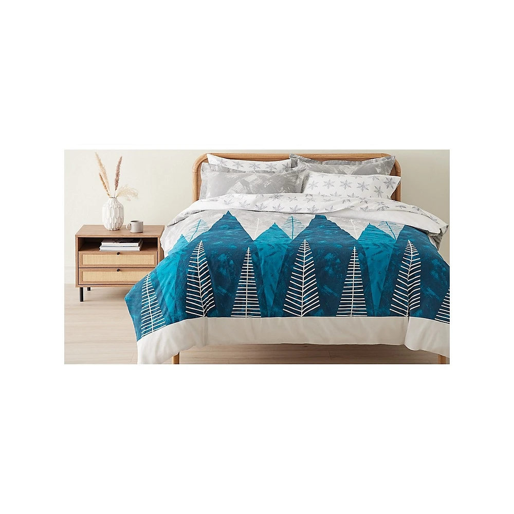 Moonlight Forest Flannel Duvet Cover Set