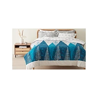 Moonlight Forest Flannel Duvet Cover Set