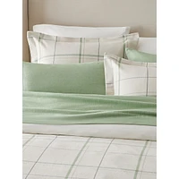 Winter Green Luxe European Cotton Flannel Duvet Cover Set