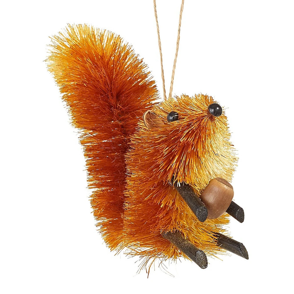 Woodland Sparkle Sisal Squirrel Ornament