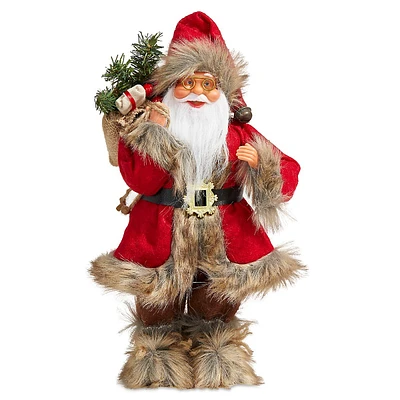 Woodland Sparkle Hat Santa with Gifts