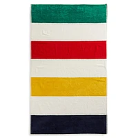 Chunky Multistripe Velour Beach Towel