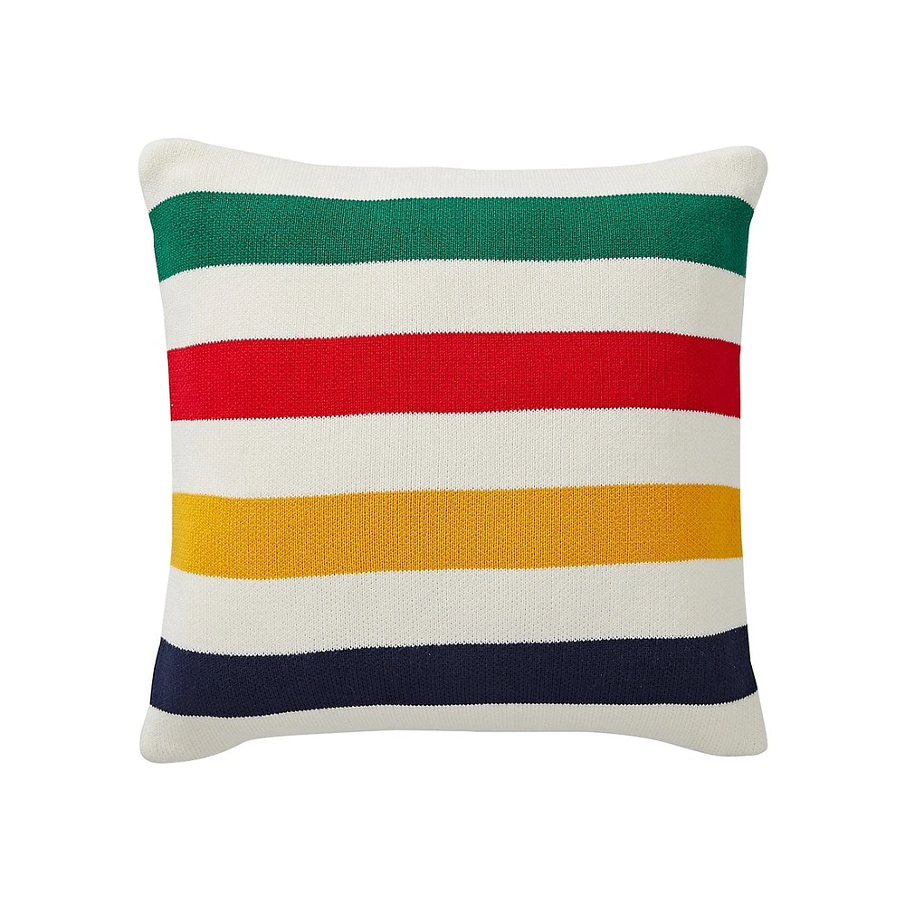 Multistripe Cotton Knit Cushion