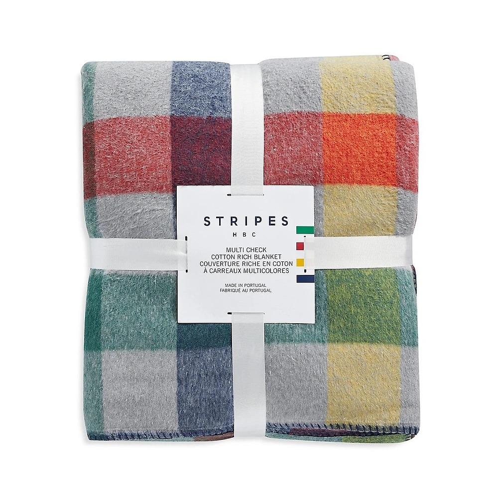 Multi-Check Cotton Rich Blanket