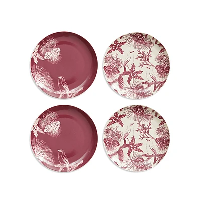 Holiday Appetizer Plates 4-Piece Set