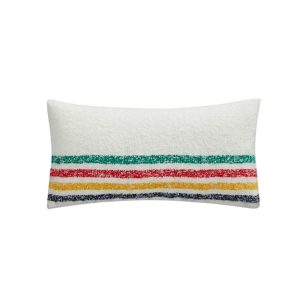 Multistripe Wool-Blend Lumbar Cushion