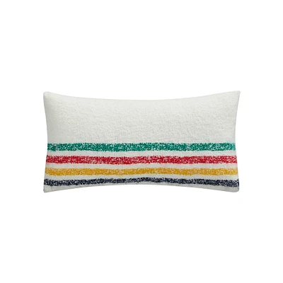 Multistripe Wool-Blend Lumbar Cushion