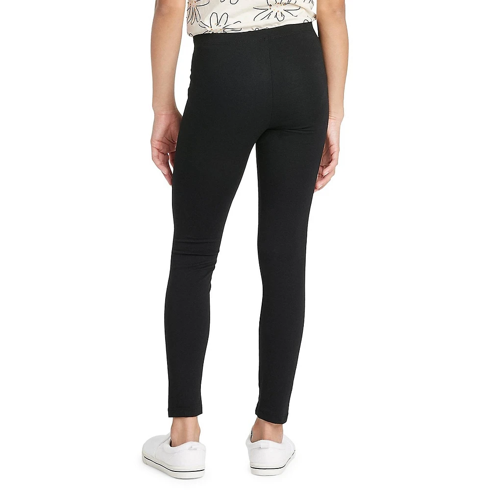 Girl's Solid Jersey Leggings