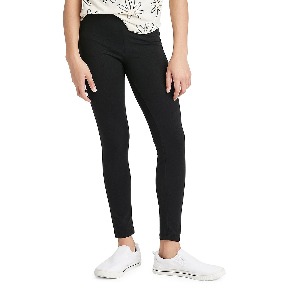 Girl's Solid Jersey Leggings