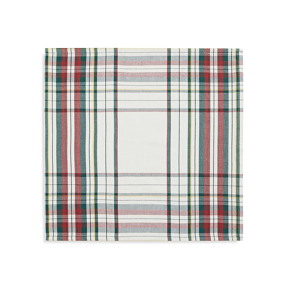 Holiday Stewart Plaid Set Of 4 Napkins