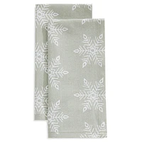 Holiday First Snowflake Set Of 2 Napkins