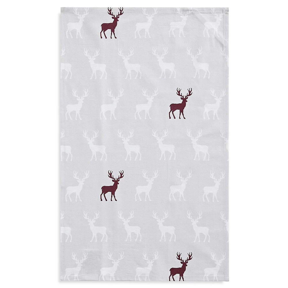 Linge à vaisselle des fêtes à motif de cerfs