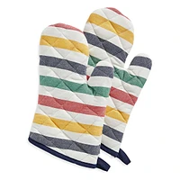 2-Piece Multistripe Oven Mitts Set