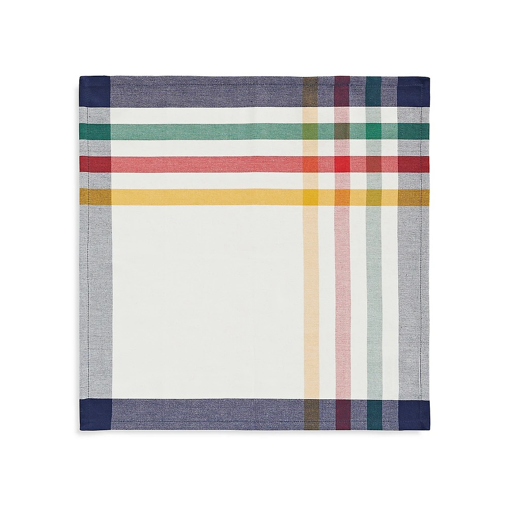 2-Piece Multistripe Plaid Napkins Set