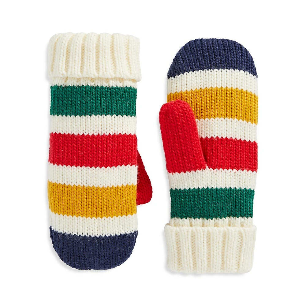 Adult's Multistripe Knit Mittens