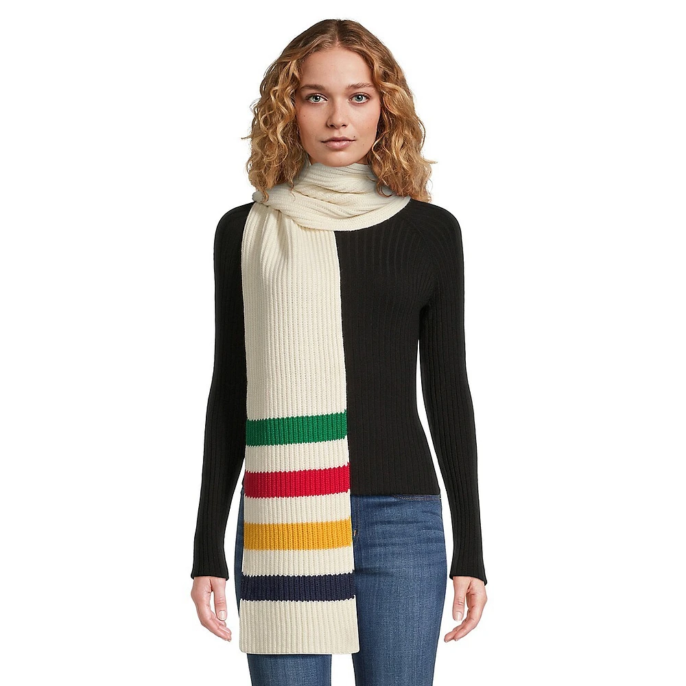 Multistripe Wool-Blend Scarf