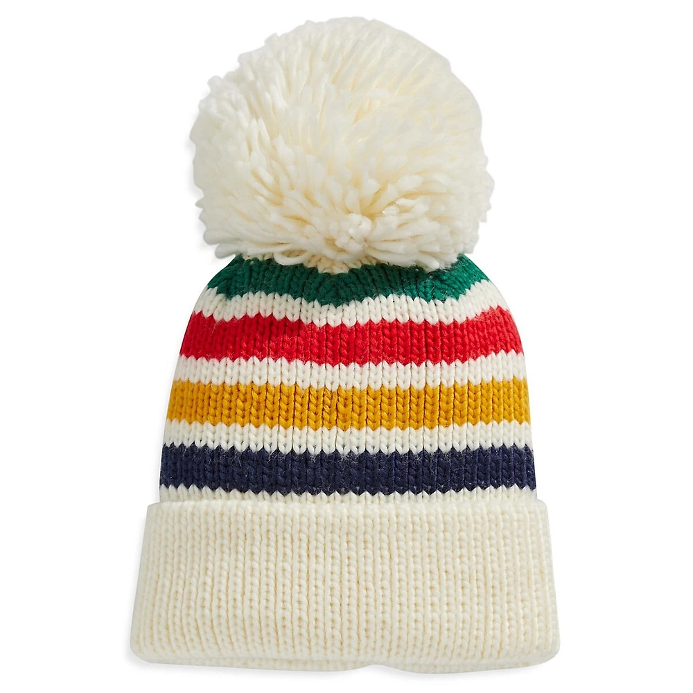 Baby's Multistripe Pom-Pom Toque