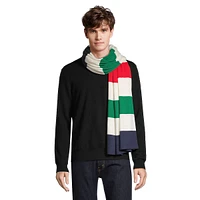 Lightweight Multistripe Merino Wool & Cashmere Scarf