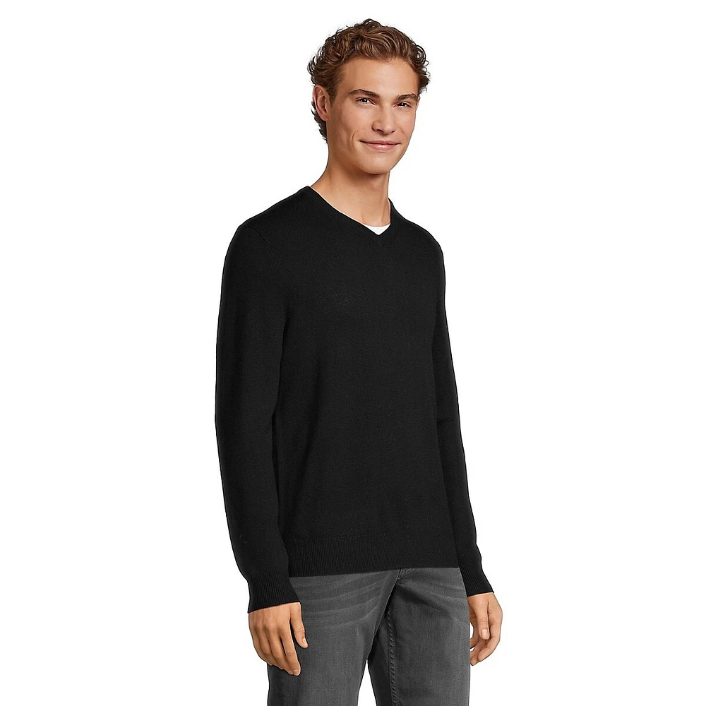 Milo Merino Wool Basic V-Neck Sweater