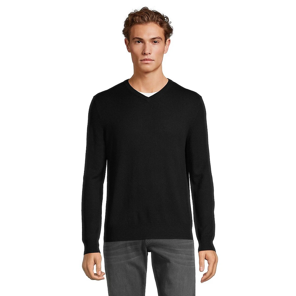 Milo Merino Wool Basic V-Neck Sweater