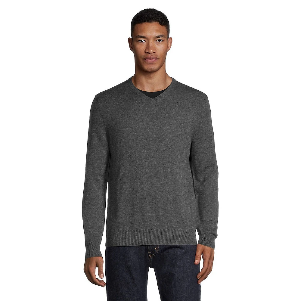 Milo Merino Wool Basic V-Neck Sweater