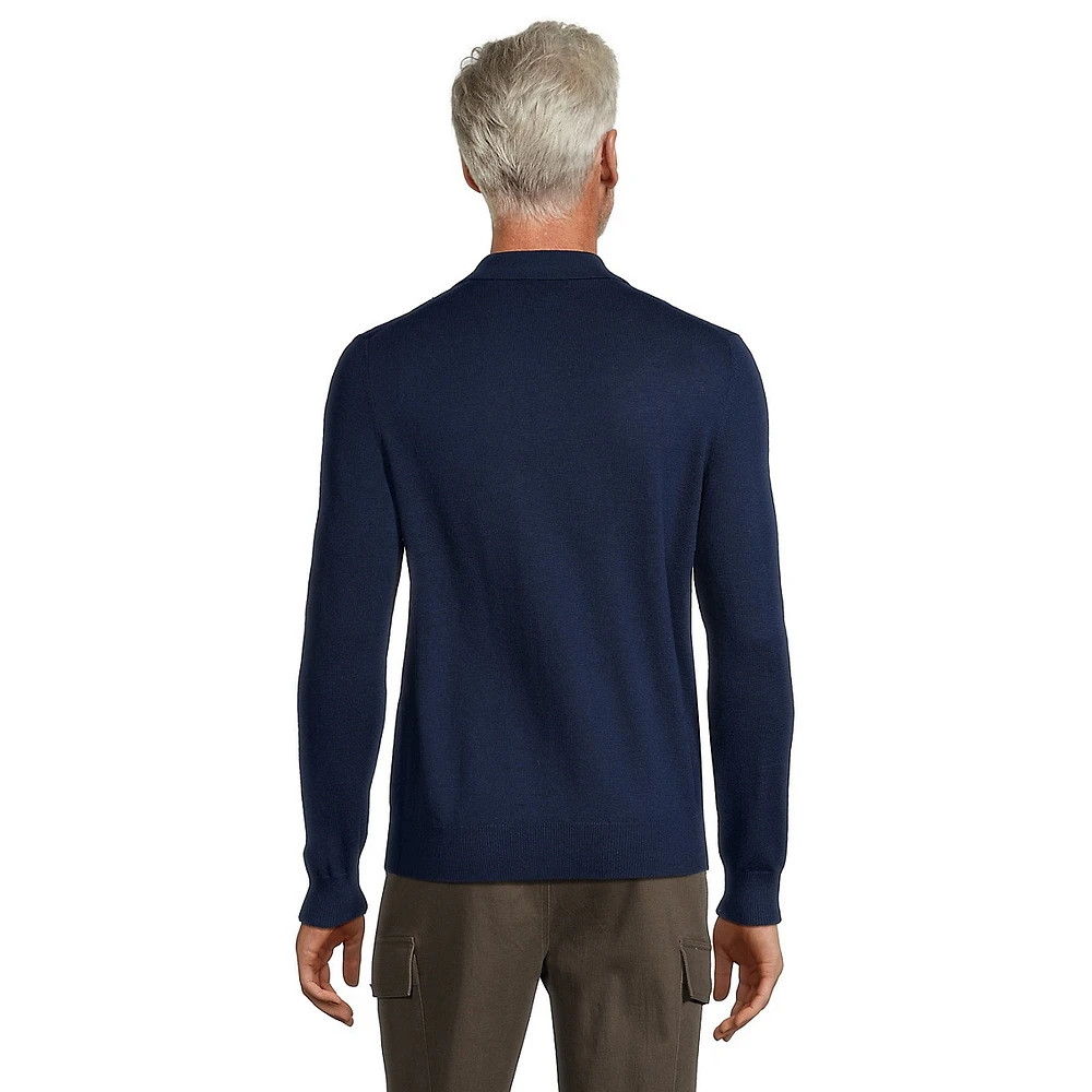 Milo Merino Wool Basic Polo Sweater