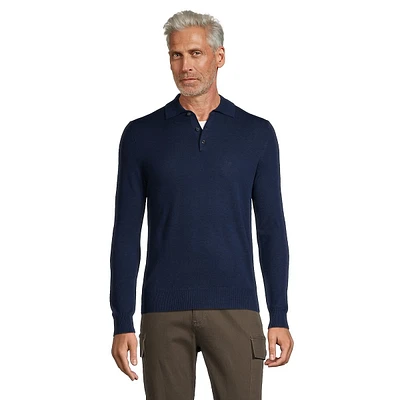 Milo Merino Wool Basic Polo Sweater