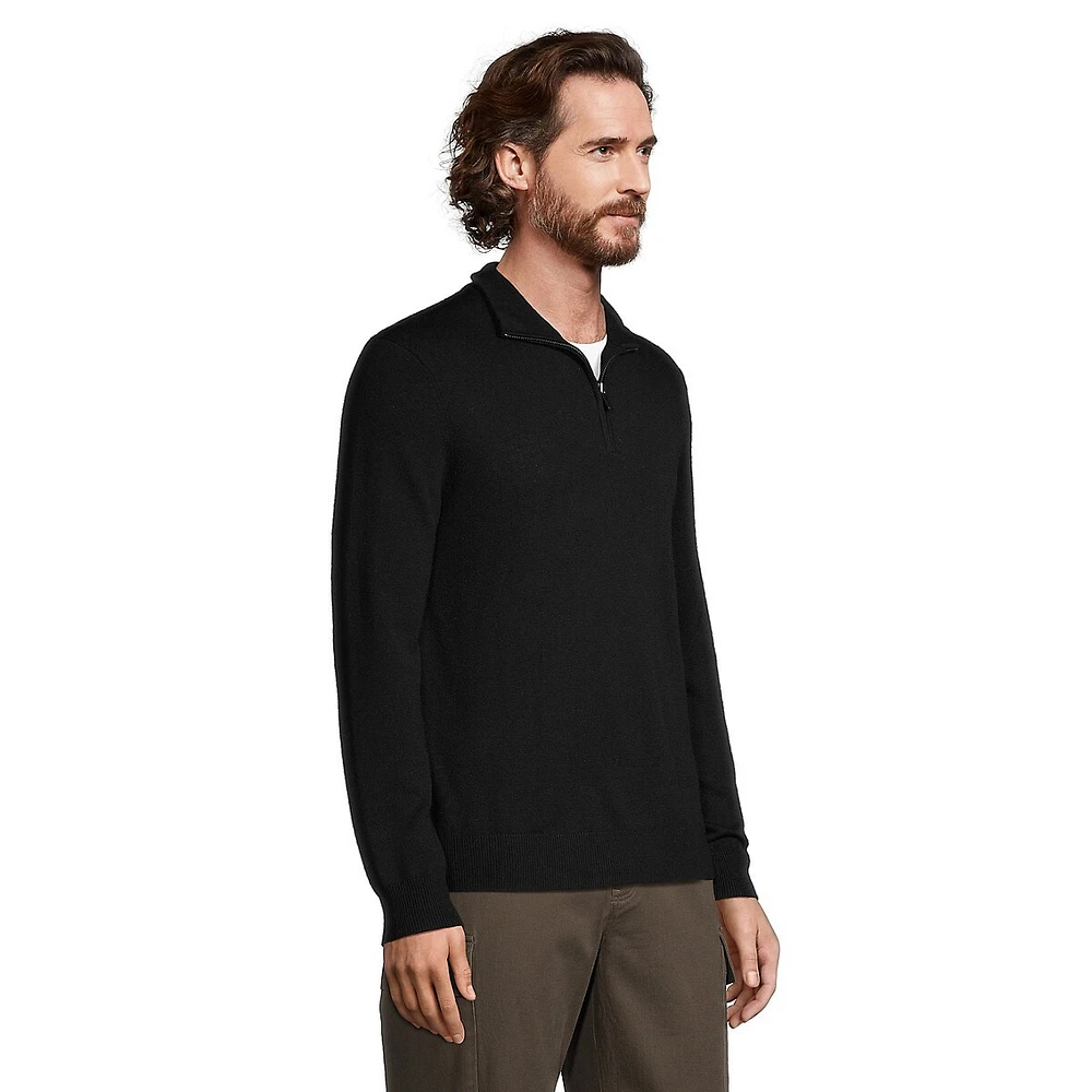 Milo Merino Wool Basic Quarter-Zip Sweater