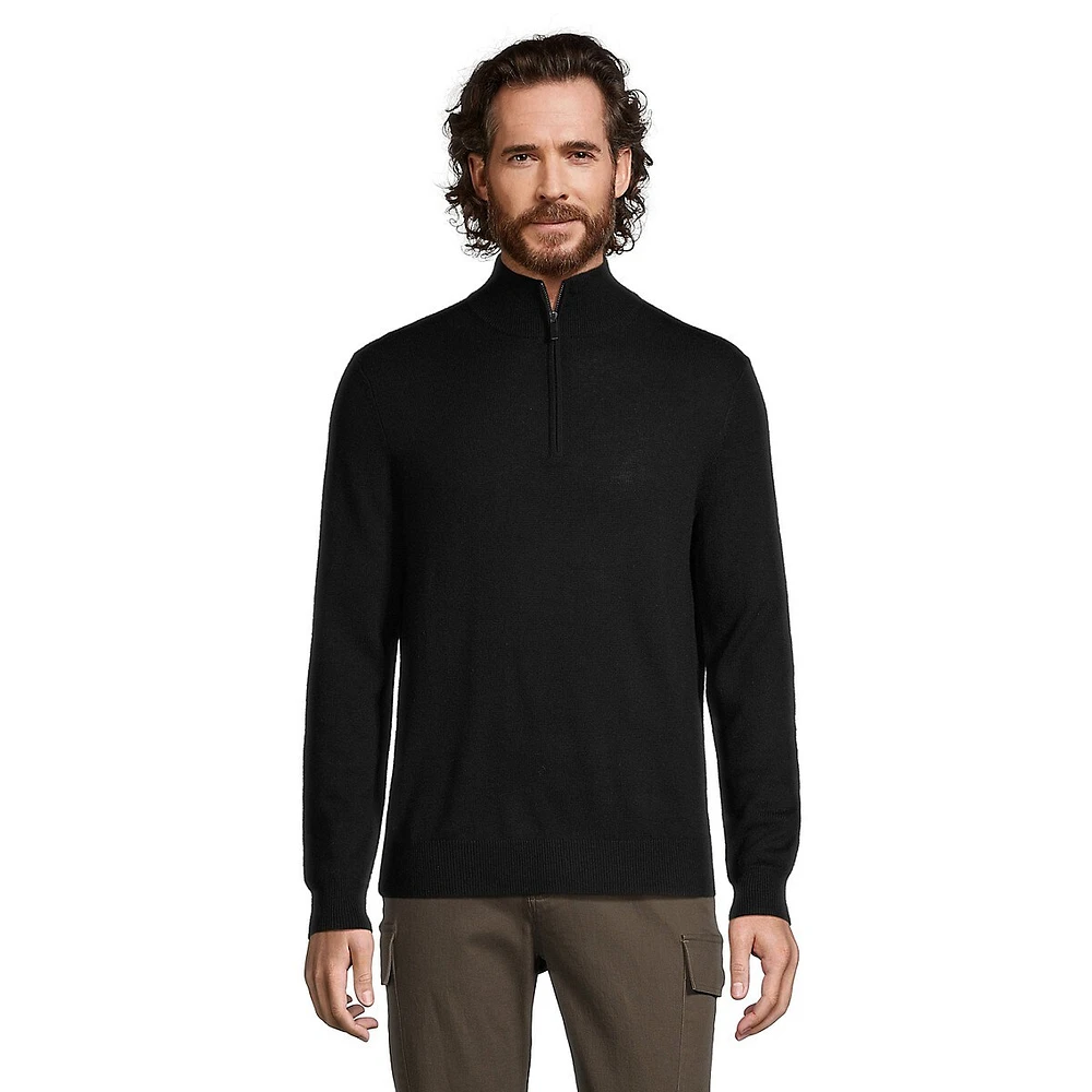 Milo Merino Wool Basic Quarter-Zip Sweater