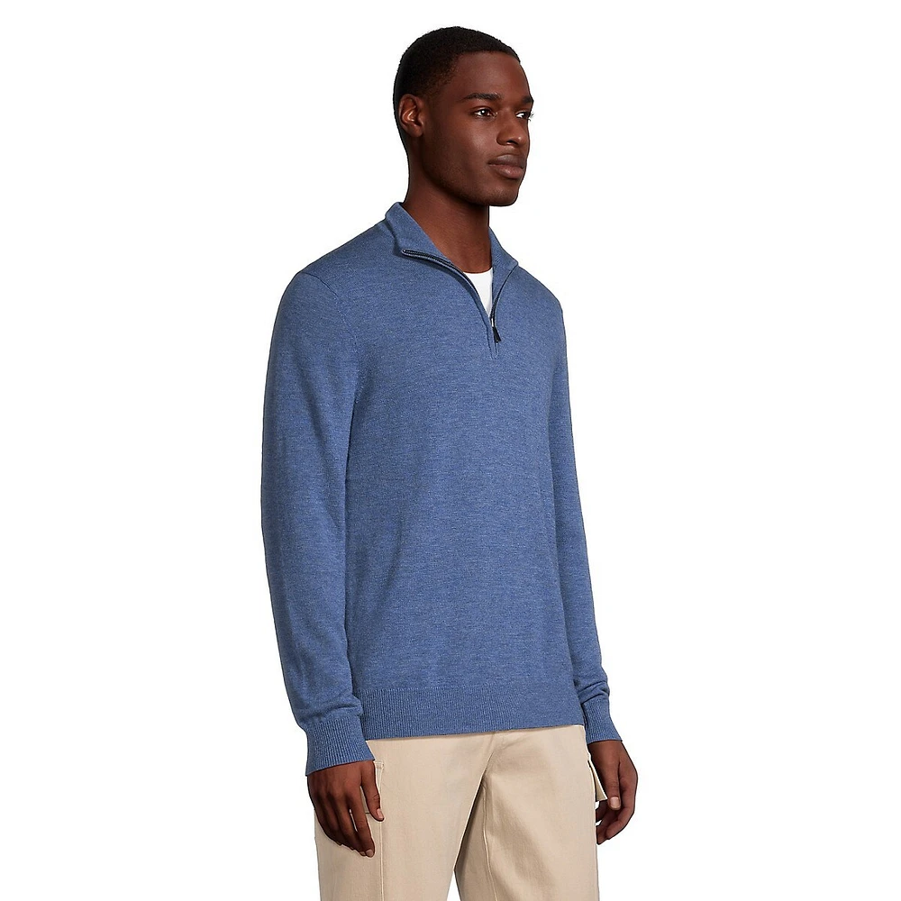 Milo Merino Wool Basic Quarter-Zip Sweater