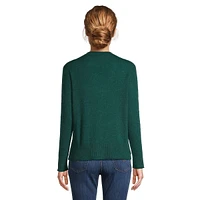 Cashmere Rolled-Crewneck Sweater