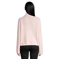 Cashmere Open-Neck Polo Sweater