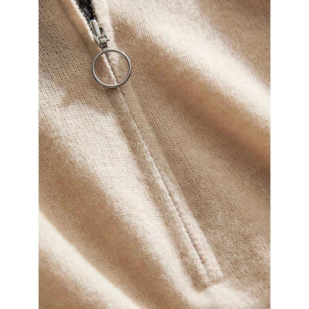 Cashmere Half-Zip Mockneck Sweater