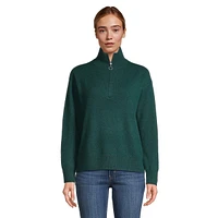 Cashmere Half-Zip Mockneck Sweater