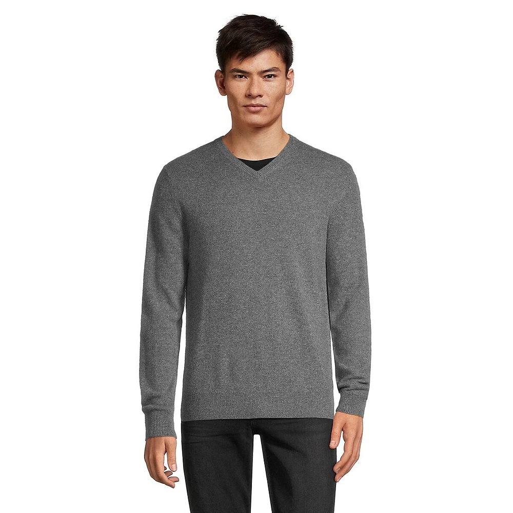 Cruz Cashmere Basic V-Neck Sweater