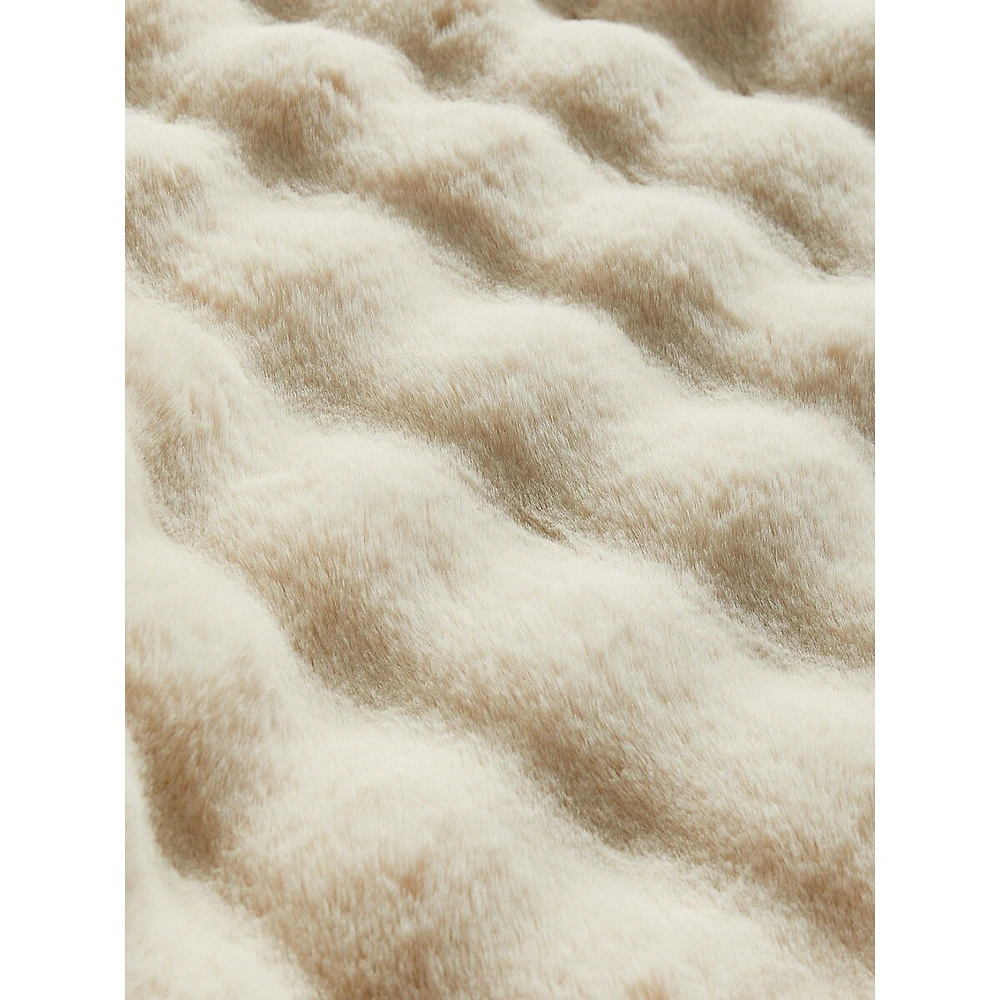 Bubbly Faux Fur Throw